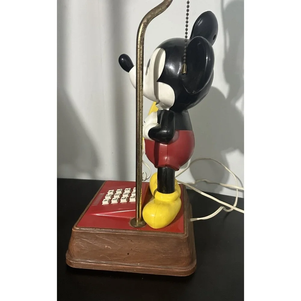 Vintage Disney Mickey Mouse Phone Lamp Phone & Lamp Works As Should